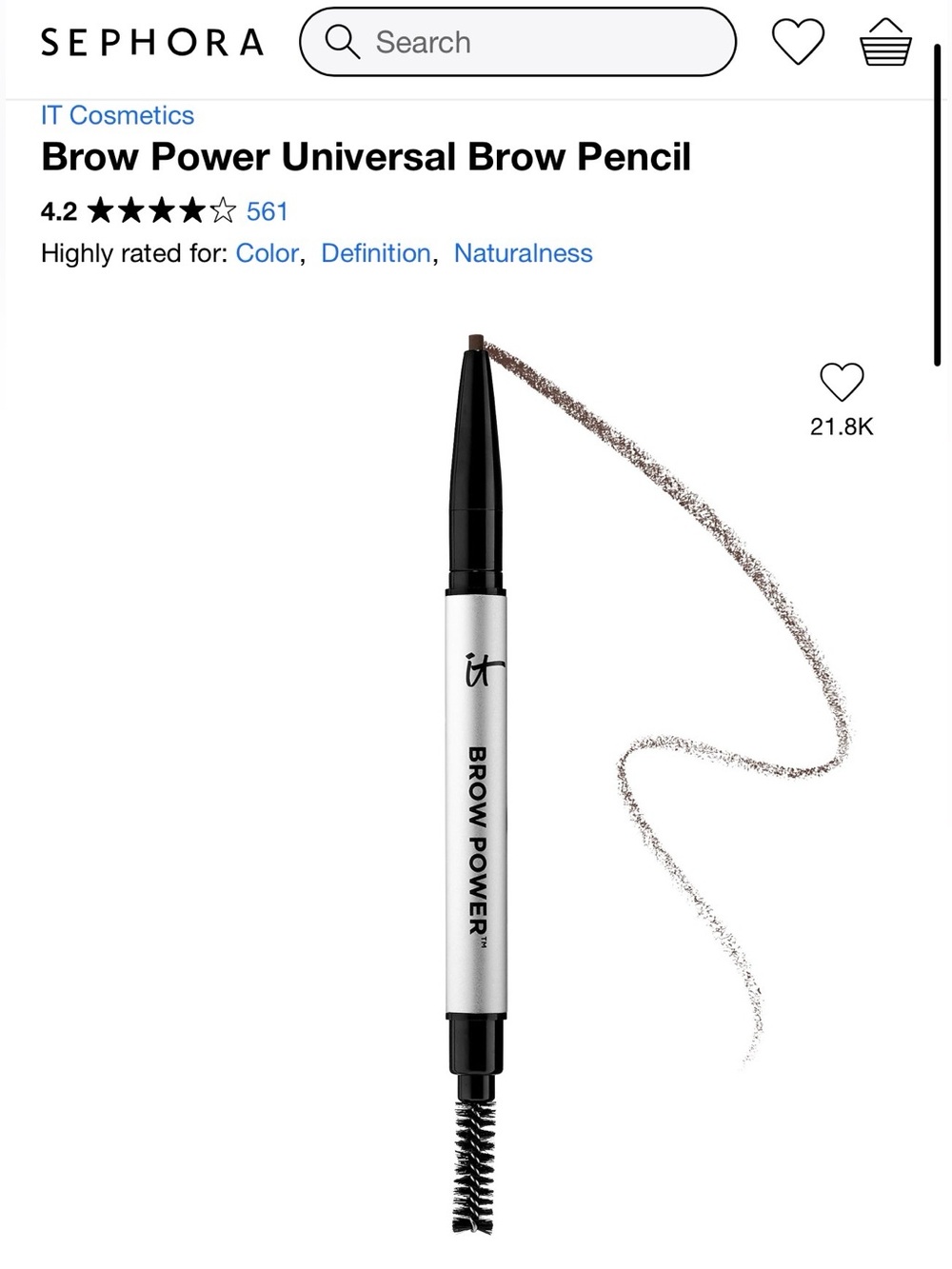 DISCONTINUED IT Cosmetics Brow Power Perfector 5-in-1 Waterproof Pencil brown